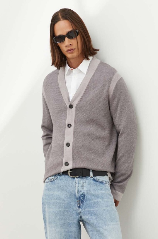 PS Paul Smith kardigan bawełniany fioletowy M2R.213YE.L21864