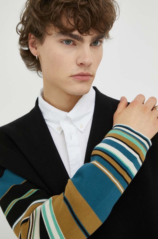 PS Paul Smith kardigan bawełniany czarny M2R.235Y.L21866