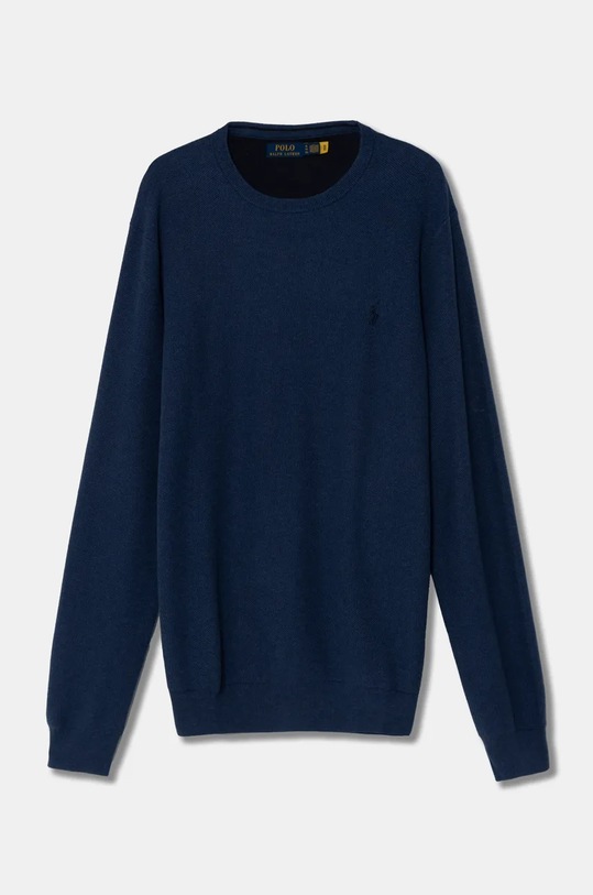 Хлопковый свитер Polo Ralph Lauren хлопок тёмно-синий 710918163