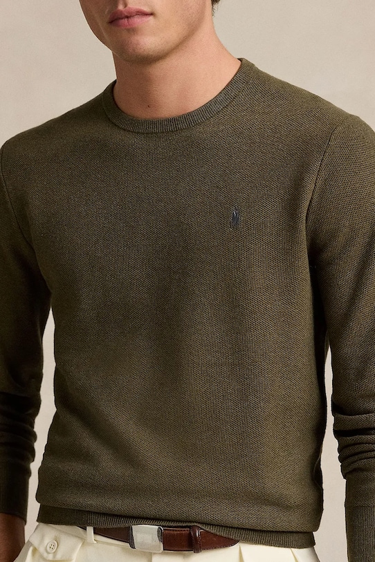 Bavlněný svetr Polo Ralph Lauren zelená 710918163