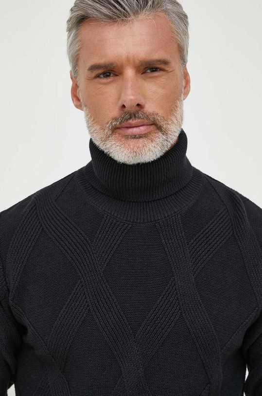 Lindbergh pamut pulóver fekete 30.804043.BLACK