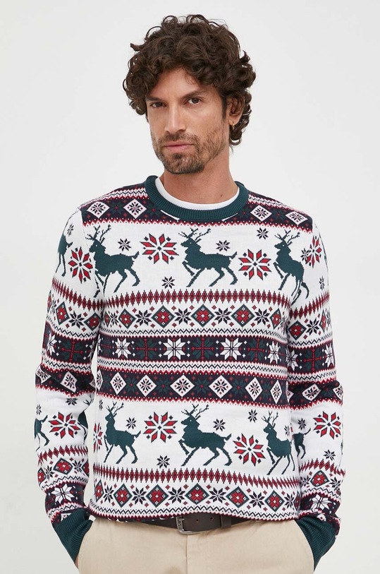 Odzież Lindbergh sweter 30.800169.WHITE zielony