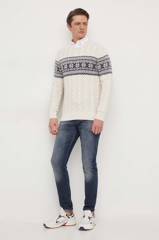Lindbergh sweter 30.804081.OFF.WHITE beżowy AW23