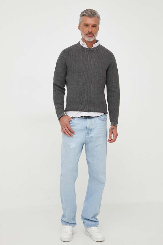 Pepe Jeans sweter bawełniany Dean PM702359.976 szary AW23