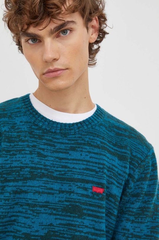 Levi's sweter wełniany turkusowy A4320.0006