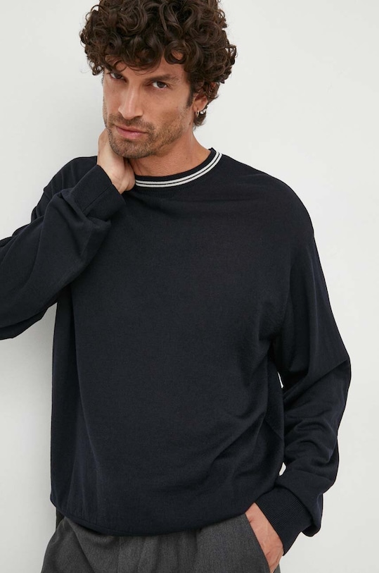 Emporio Armani gyapjú pulóver sötétkék 6R1MXG.1MNGZ