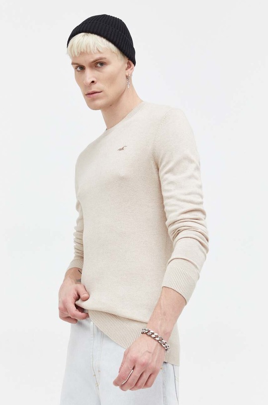 Hollister Co. sweter pozostałe beżowy KI320.3039.178