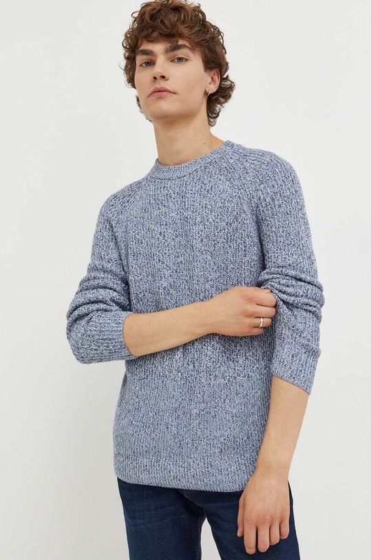 Abercrombie & Fitch pulover de bumbac bleumarin KI120.3159.200