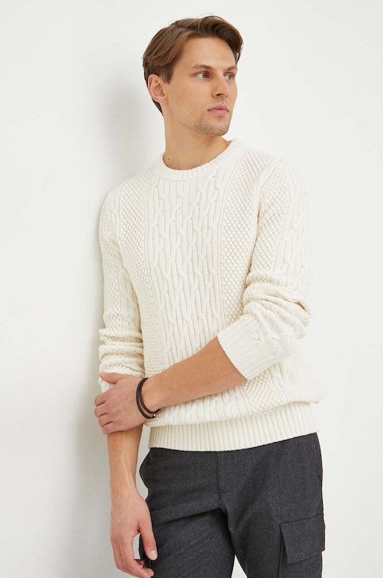 Πουλόβερ με προσθήκη μαλλιού Michael Kors με μείγμα μαλλιού μπεζ CF3608J74X