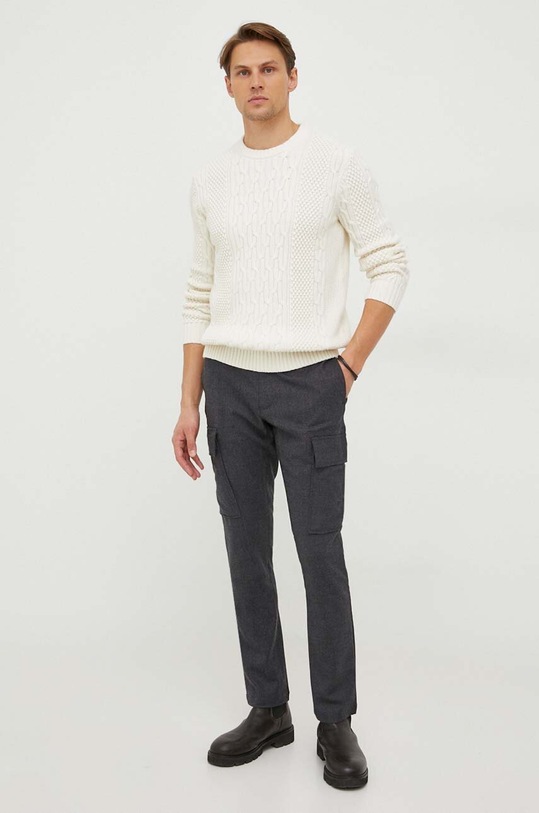 Πουλόβερ με προσθήκη μαλλιού Michael Kors CF3608J74X μπεζ AW23
