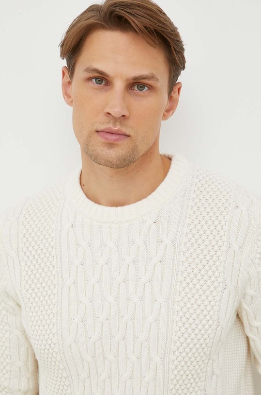 Πουλόβερ με προσθήκη μαλλιού Michael Kors μπεζ CF3608J74X