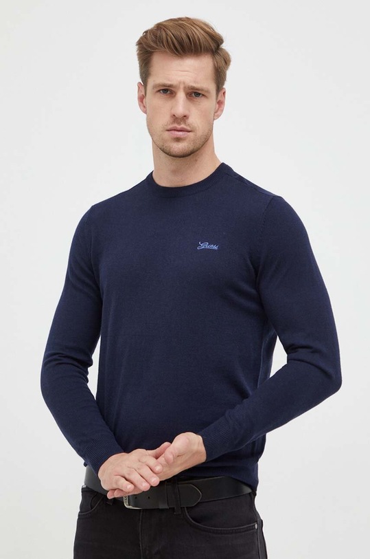 Guess sweter z domieszką wełny granatowy M3YR00.Z3052
