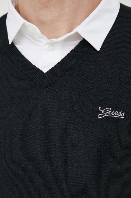 Svetr z hedvábné směsi Guess M3YR01.Z3052 černá