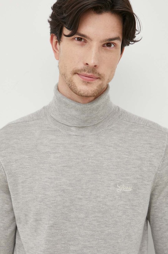 Guess pulóver selyemkeverékből szürke M3BR10.Z3052