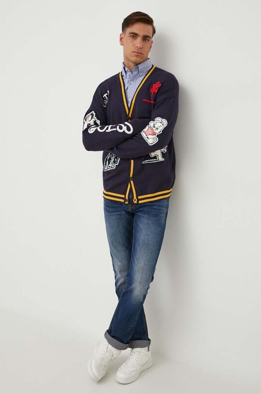 Guess kardigan Guess x Banksy M3BR43.Z2ZK2 granatowy AW23
