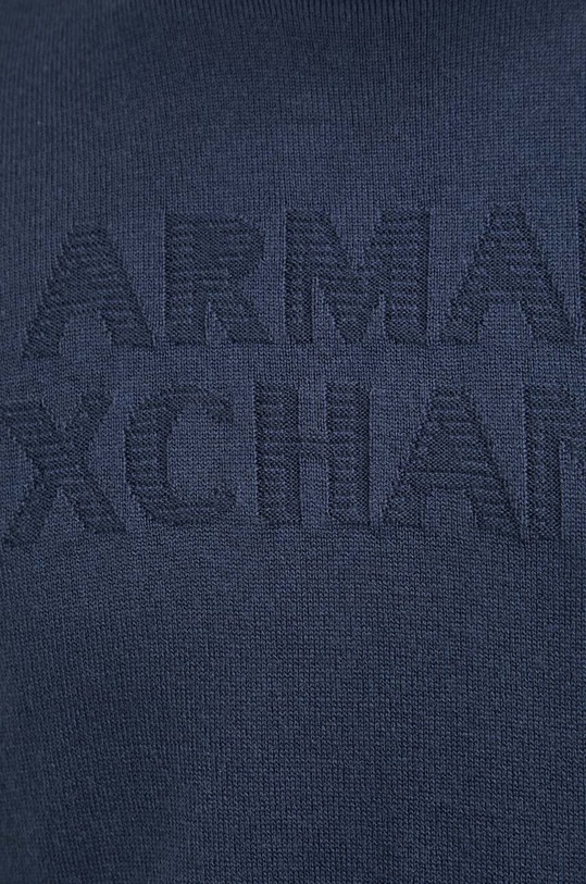 Armani Exchange sweter wełniany 6RZM1B.ZMM9Z granatowy