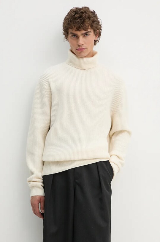 Вовняний светр Les Deux вовна бежевий LDM310047