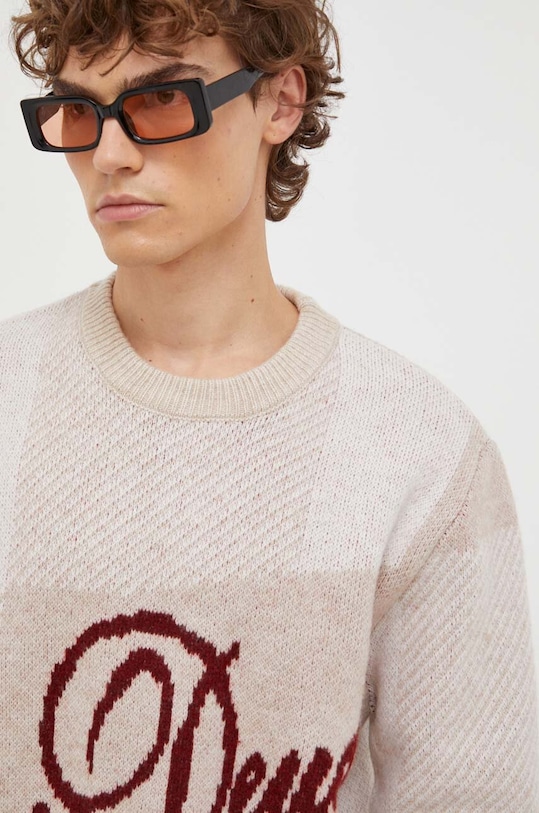 Les Deux pulover din amestec de lana bej LDM310067