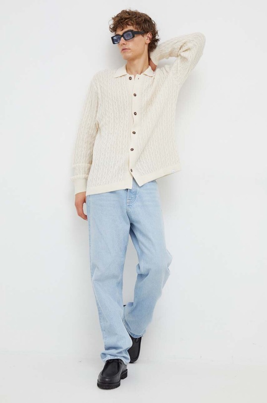 Μάλλινη ζακέτα Les Deux LDM310092 μπεζ AW23