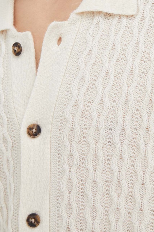 Μάλλινη ζακέτα Les Deux LDM310092 μπεζ