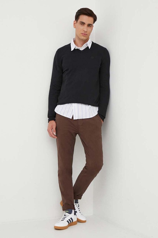 North Sails sweter z domieszką wełny 699854 czarny AW23