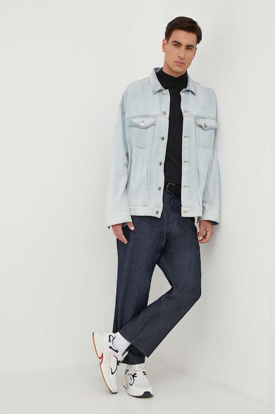 North Sails sweter z domieszką wełny 699857 czarny AW23