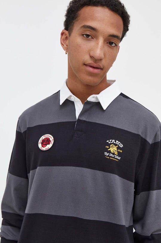 Vans longsleeve bawełniany wzorzyste czarny VN0008SYKOU1