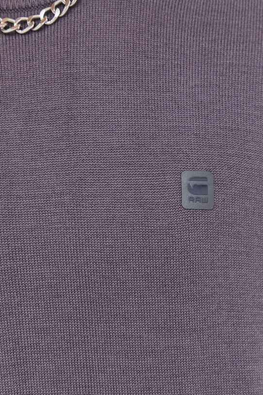 G-Star Raw sweter wełniany D21931.B692 fioletowy