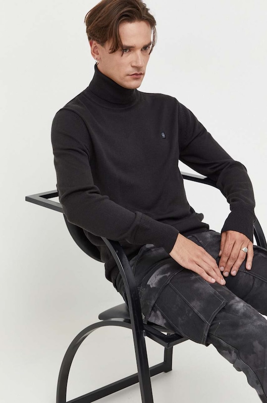 Vlněný svetr G-Star černá D21933.B692