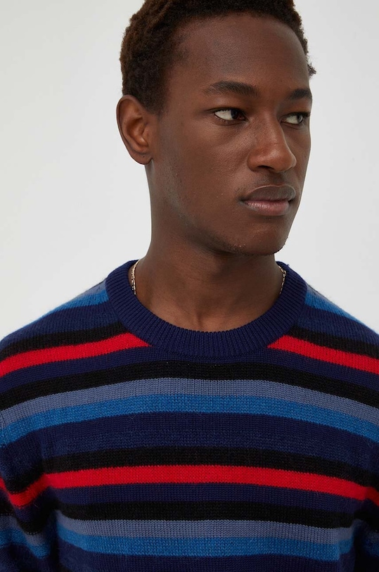 Vlnený sveter PS Paul Smith tmavomodrá M2R.239Y.L21939