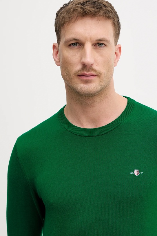 Gant sweter bawełniany zielony 8030561