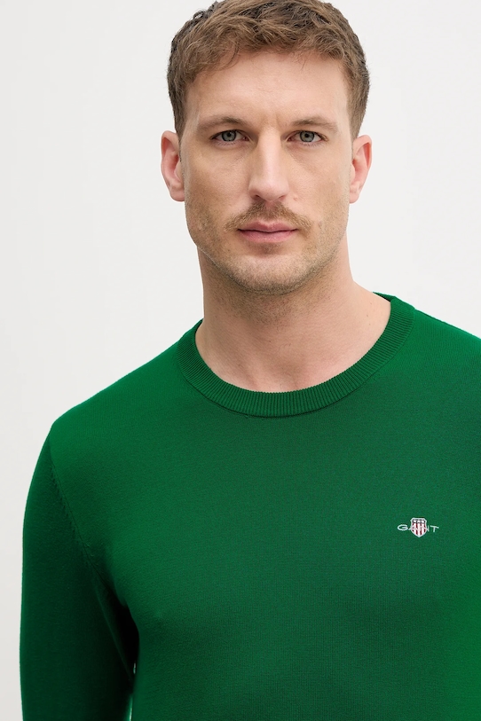 Gant sweter bawełniany zielony 8030561