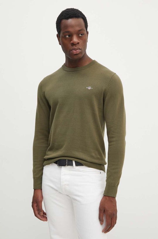 Gant pulover de bumbac verde 8030561