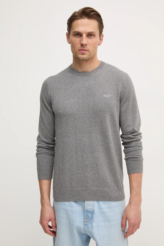 Gant pulover de bumbac subtiri gri 8030561