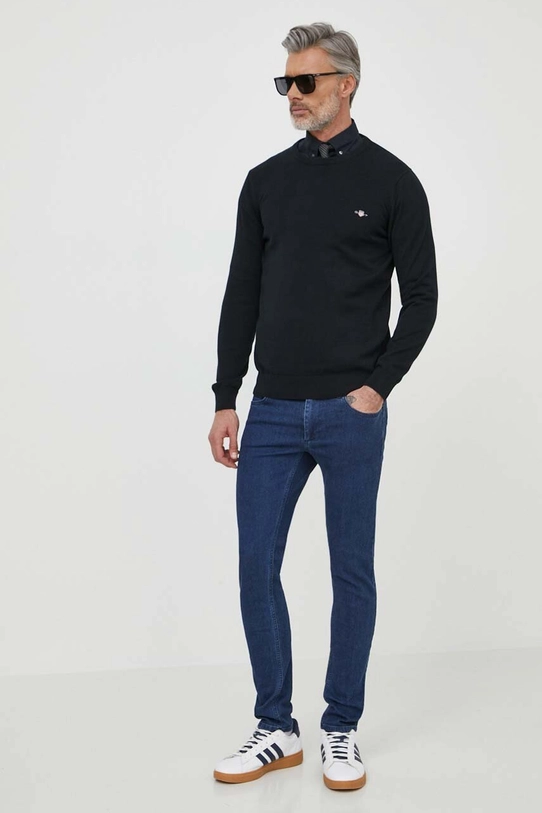 Gant maglione in cotone 8030561 nero AW24