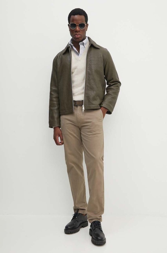 Gant sweter bawełniany 8030562 beżowy AW25