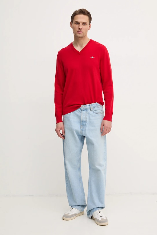 Gant pulover de bumbac 8030562 rosu AW25