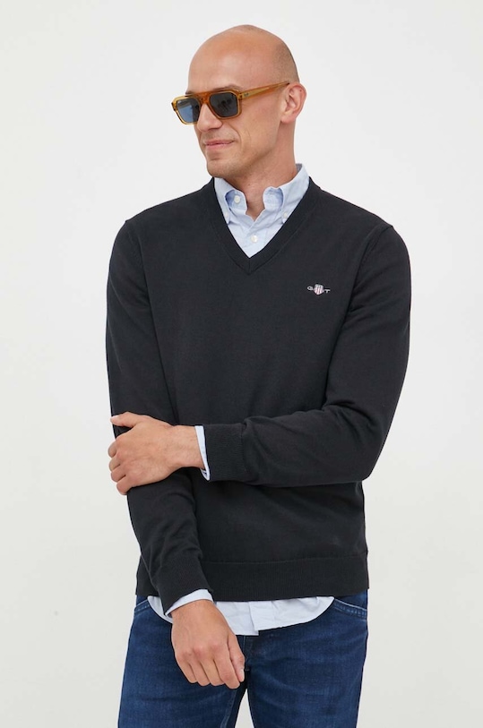 Gant pulover de bumbac subtiri negru 8030562