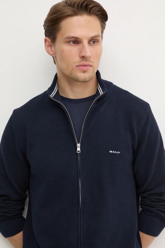 Gant cardigan din bumbac bleumarin 8040524