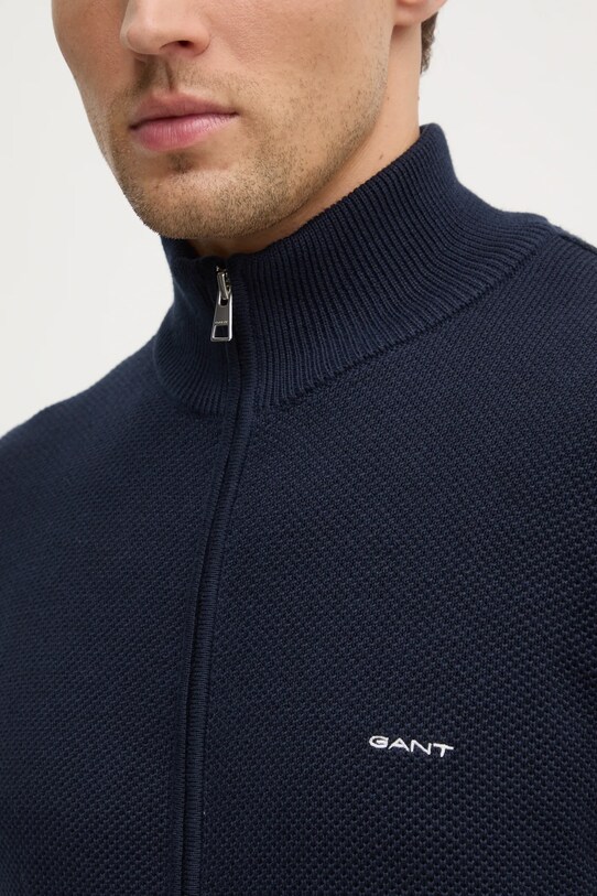 Bavlněný kardigan Gant 8040524 námořnická modř
