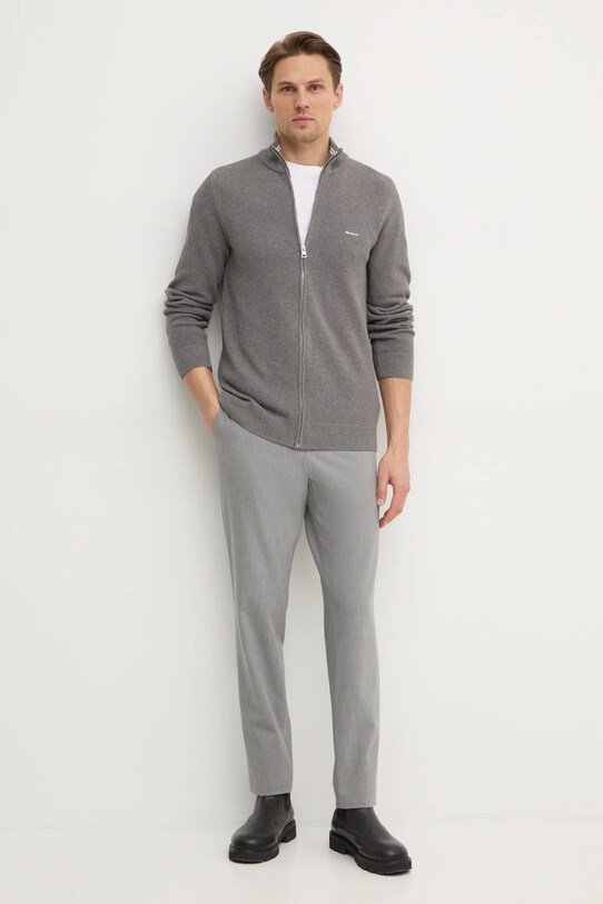 Gant cardigan din bumbac 8040524 gri SS25