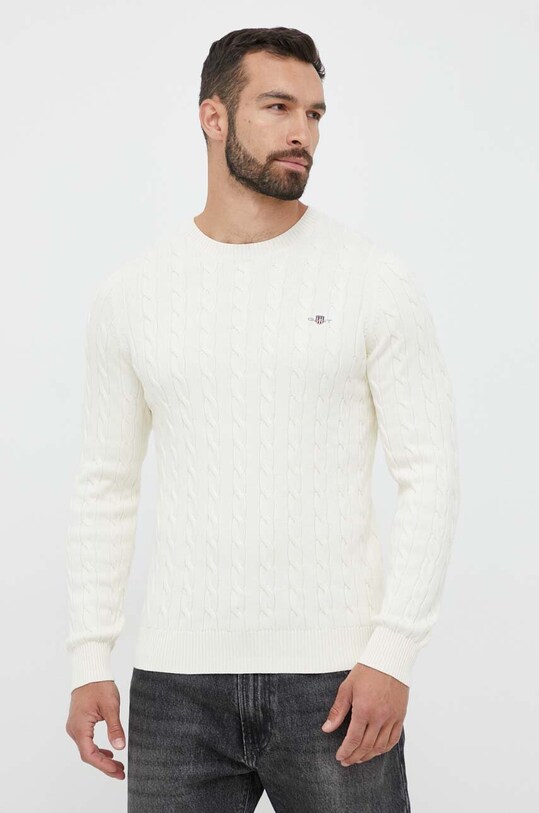 Gant sweter bawełniany bawełna beżowy 8050601