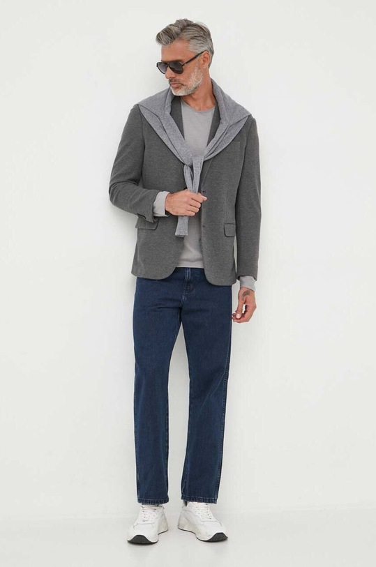 United Colors of Benetton sweter z domieszką wełny 101AU103Q.744 szary AW23