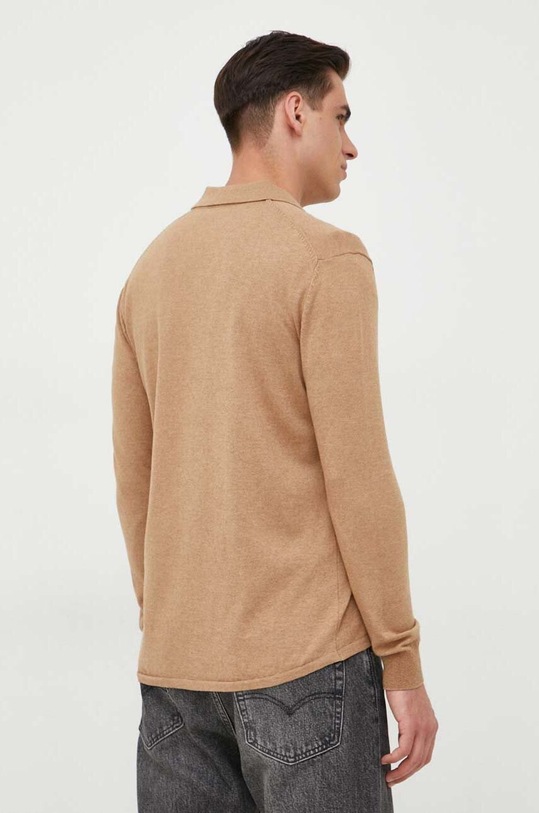 Odzież United Colors of Benetton kardigan z domieszką wełny 101AU500O.34A brązowy
