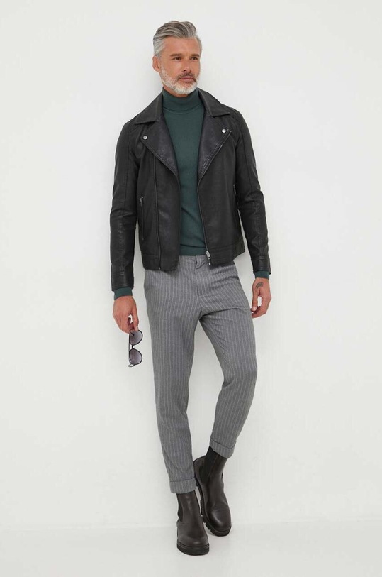 United Colors of Benetton gyapjú pulóver 1002U2180.187 zöld AW23