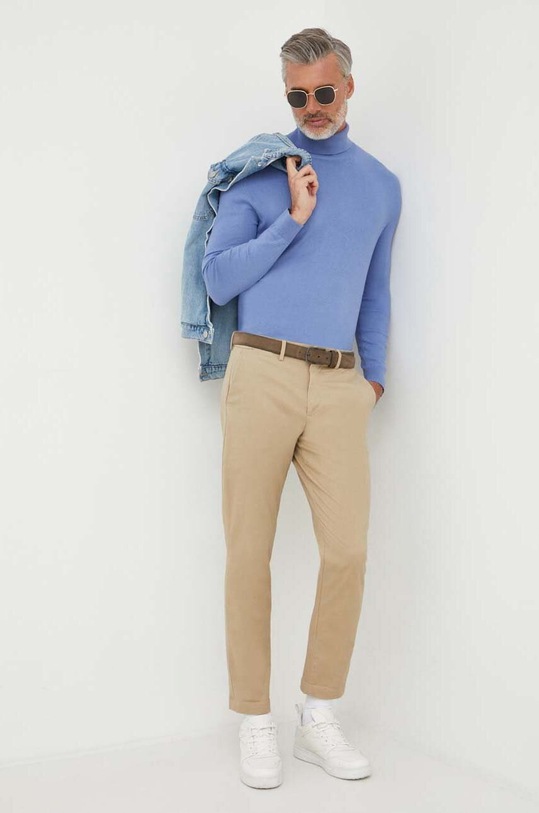 United Colors of Benetton sweter 10CVU2519.05N niebieski AW23