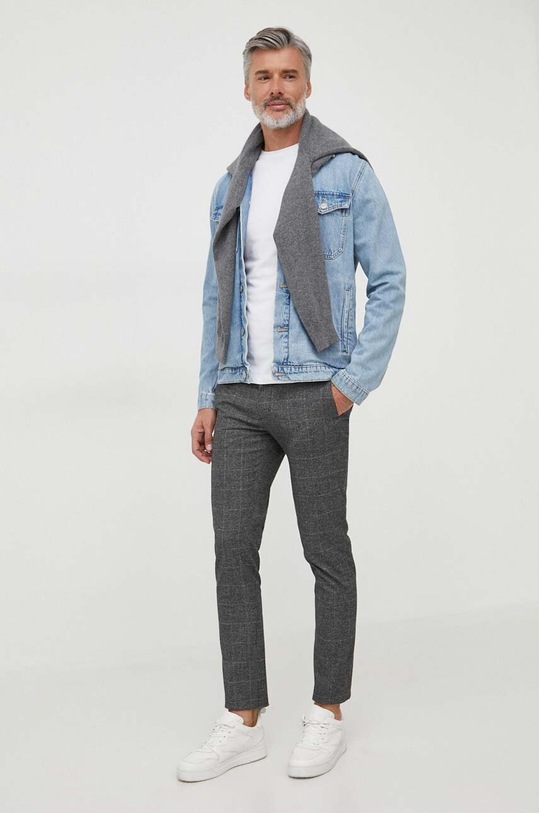 United Colors of Benetton pulover de casmir 10K1U105S.507 gri AW23