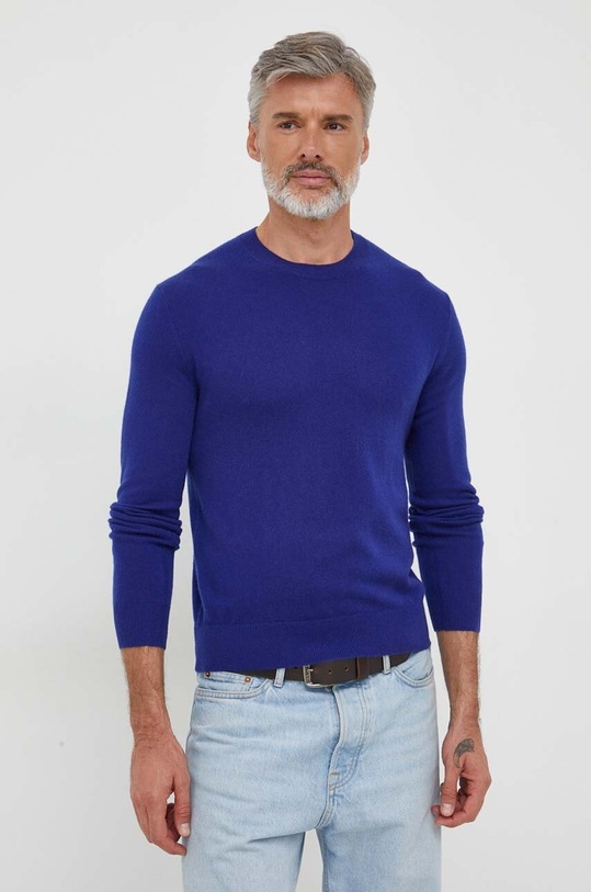 United Colors of Benetton pulover de casmir subtiri albastru 10K1U105S.966
