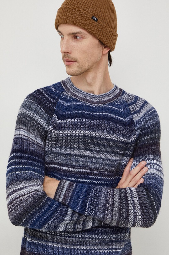 United Colors of Benetton sweter wełniany granatowy 105CU105O.852