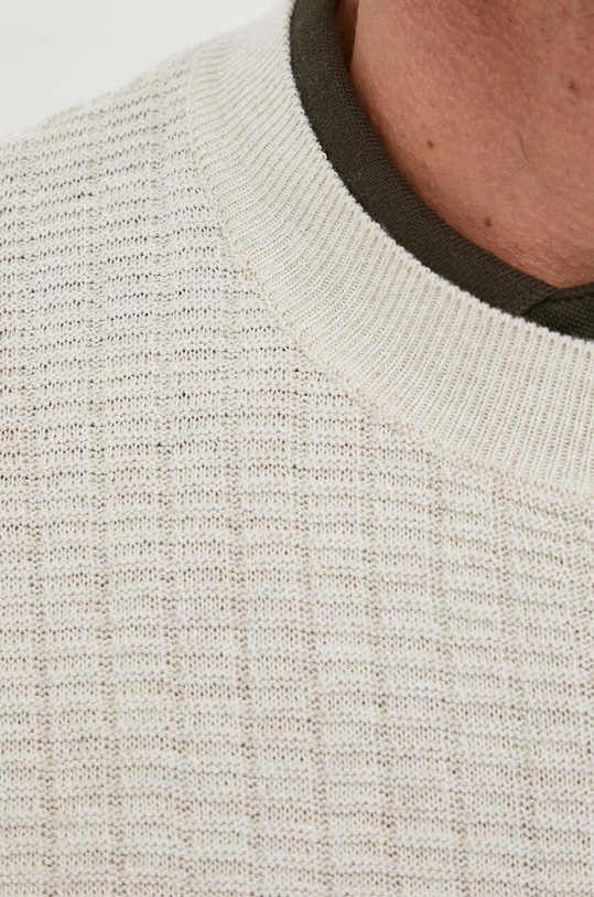 Sisley sweter z domieszką wełny 1041T102A.752 beżowy